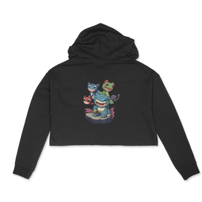 Cute Anime Pokemons, Women's Crop Hoodie