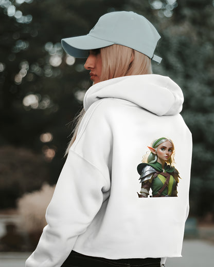 Fearless Female Robinhood, Women's Crop Hoodie