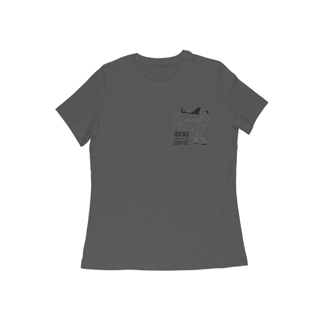 Coffee woman, round neck girl's tshirt