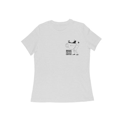 Coffee woman, round neck girl's tshirt