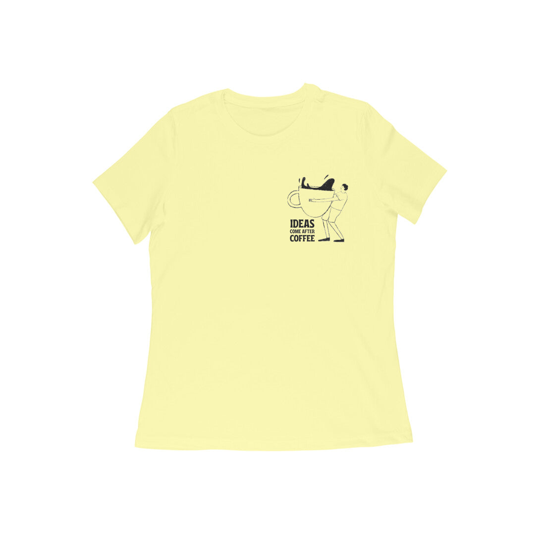 Coffee woman, round neck girl's tshirt