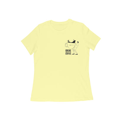 Coffee woman, round neck girl's tshirt