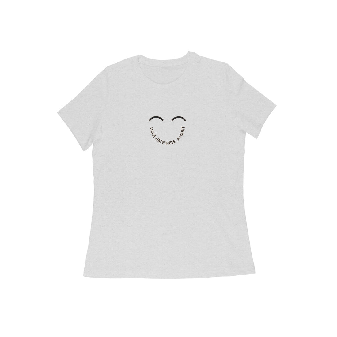 Happiness quote, Round Neck Girl's T-Shirt