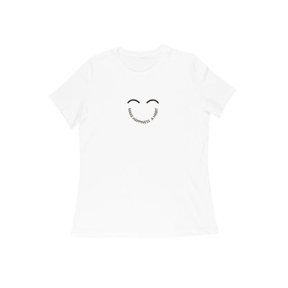 Happiness quote, Round Neck Girl's T-Shirt