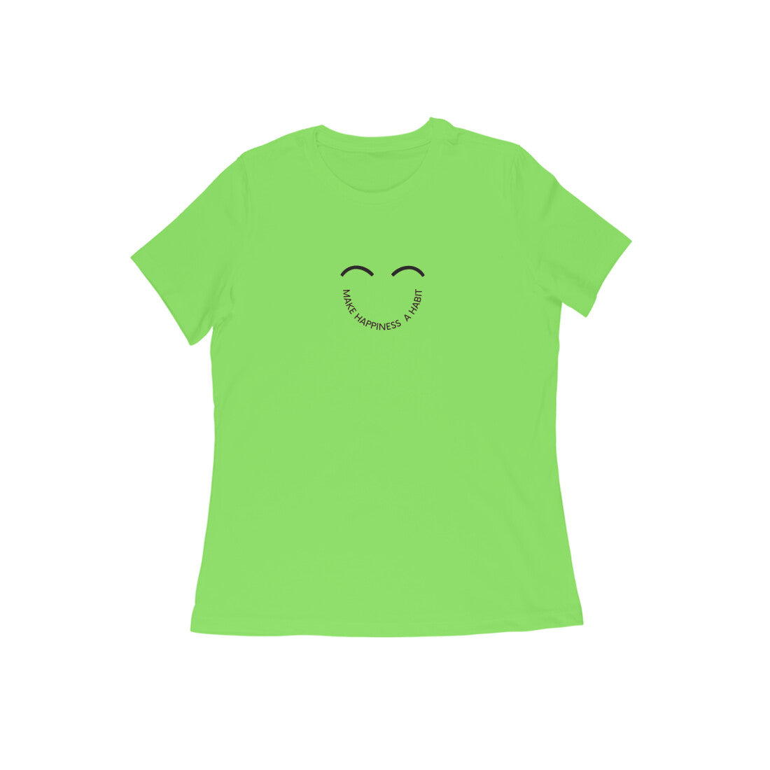 Happiness quote, Round Neck Girl's T-Shirt