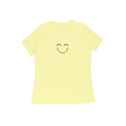 Happiness quote, Round Neck Girl's T-Shirt