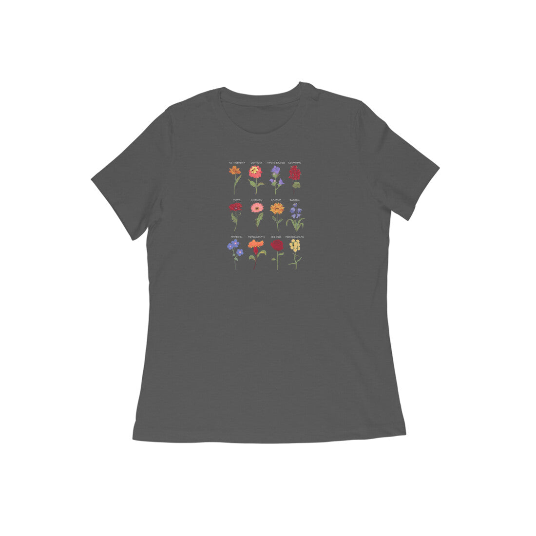 Flowers, Round Neck Girl's T-Shirt