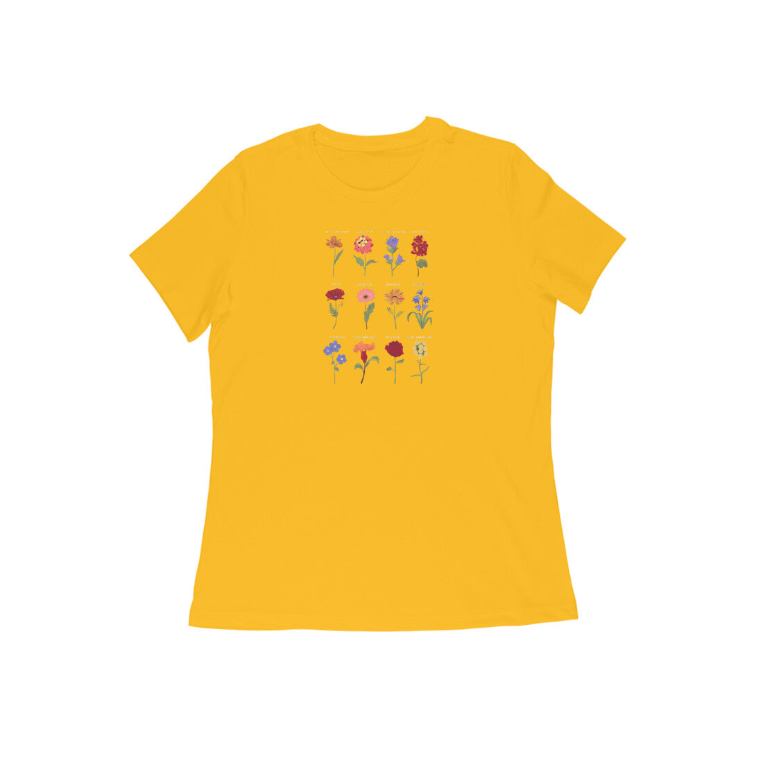 Flowers, Round Neck Girl's T-Shirt