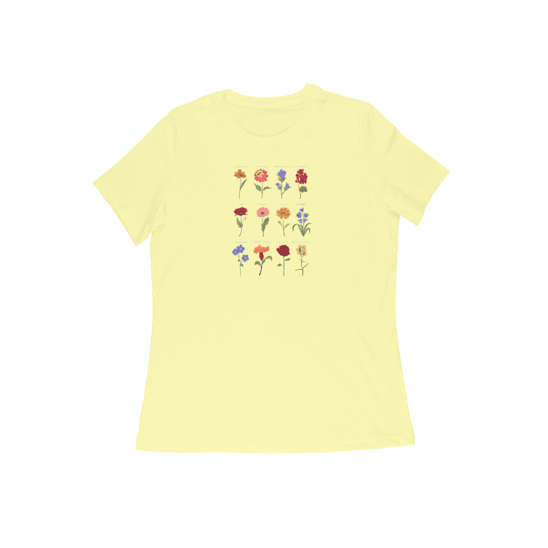 Flowers, Round Neck Girl's T-Shirt