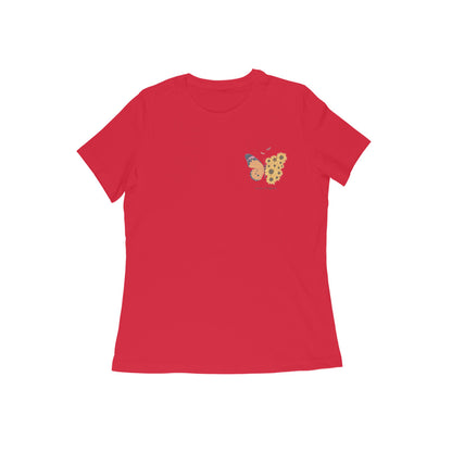 Butterfly, Round Neck Girl's T-Shirt