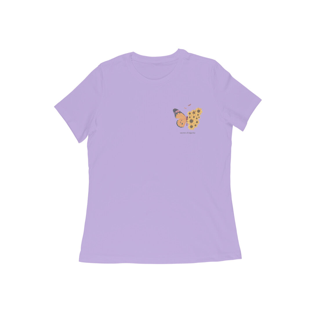 Butterfly, Round Neck Girl's T-Shirt