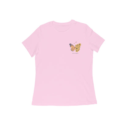 Butterfly, Round Neck Girl's T-Shirt