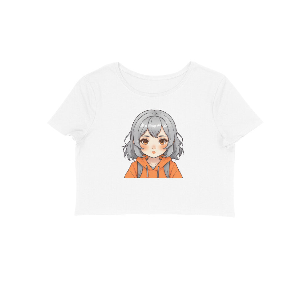 Cute Anime Girl, Women's Crop Top