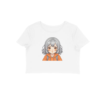 Cute Anime Girl, Women's Crop Top