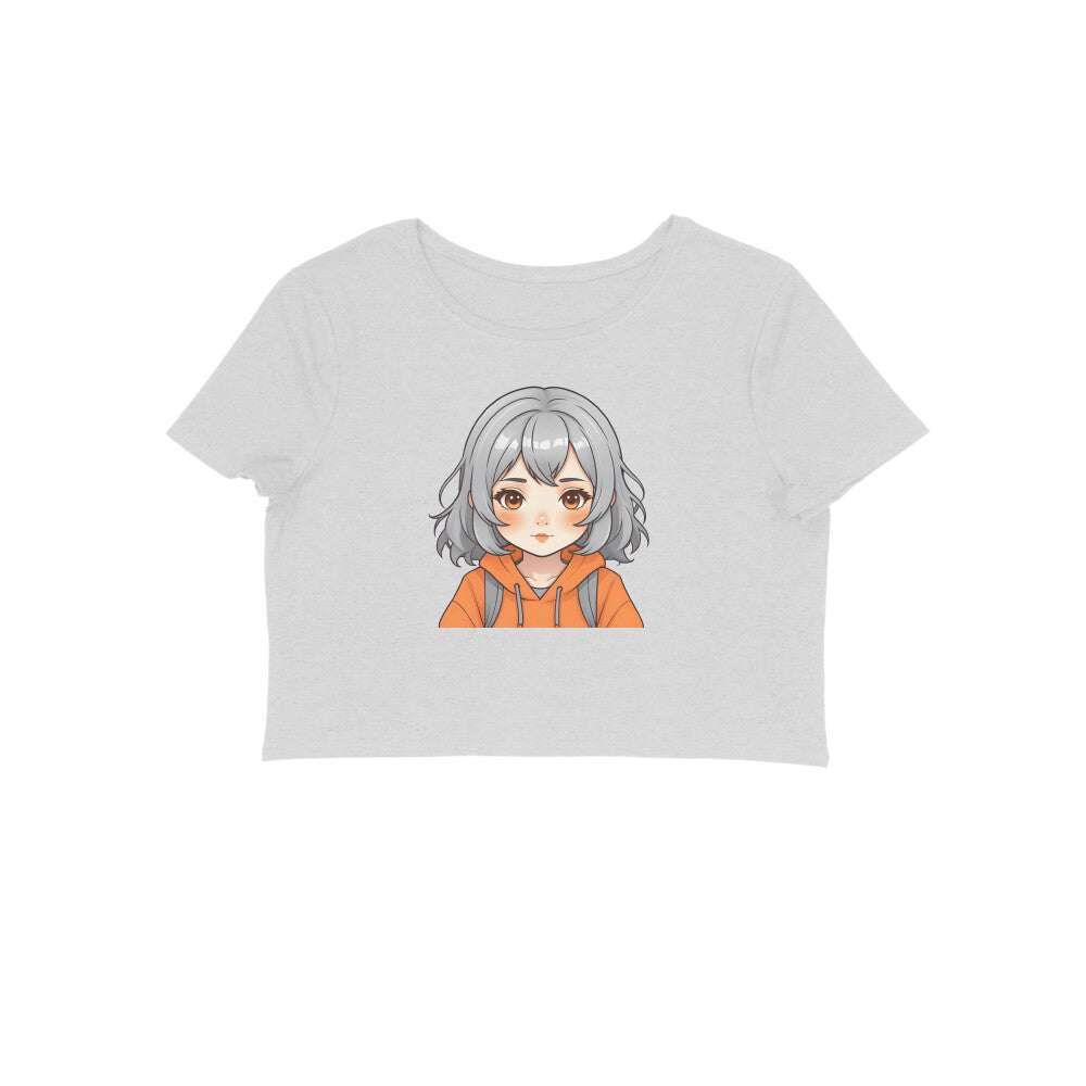 Cute Anime Girl, Women's Crop Top