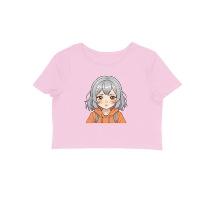 Cute Anime Girl, Women's Crop Top