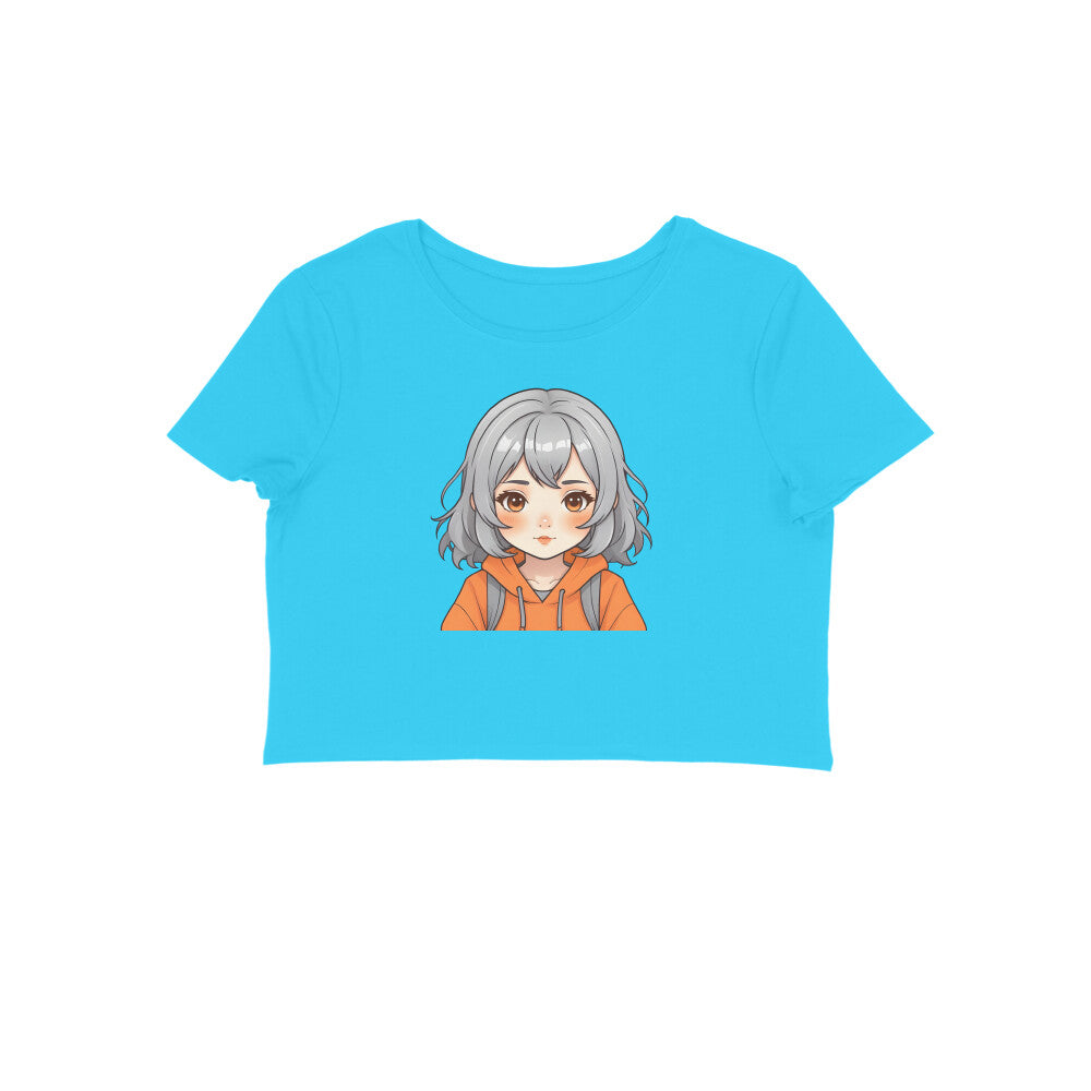 Cute Anime Girl, Women's Crop Top