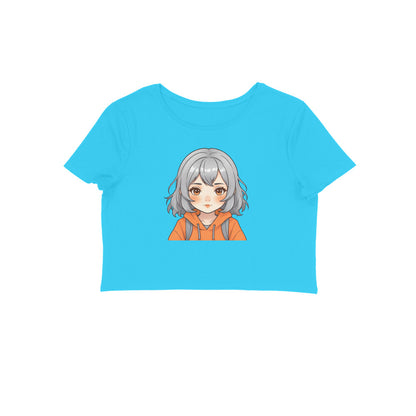 Cute Anime Girl, Women's Crop Top