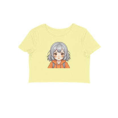 Cute Anime Girl, Women's Crop Top