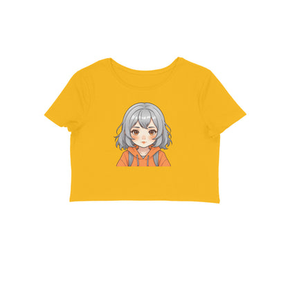 Cute Anime Girl, Women's Crop Top