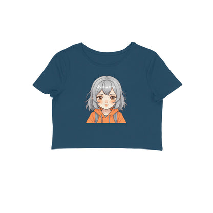 Cute Anime Girl, Women's Crop Top