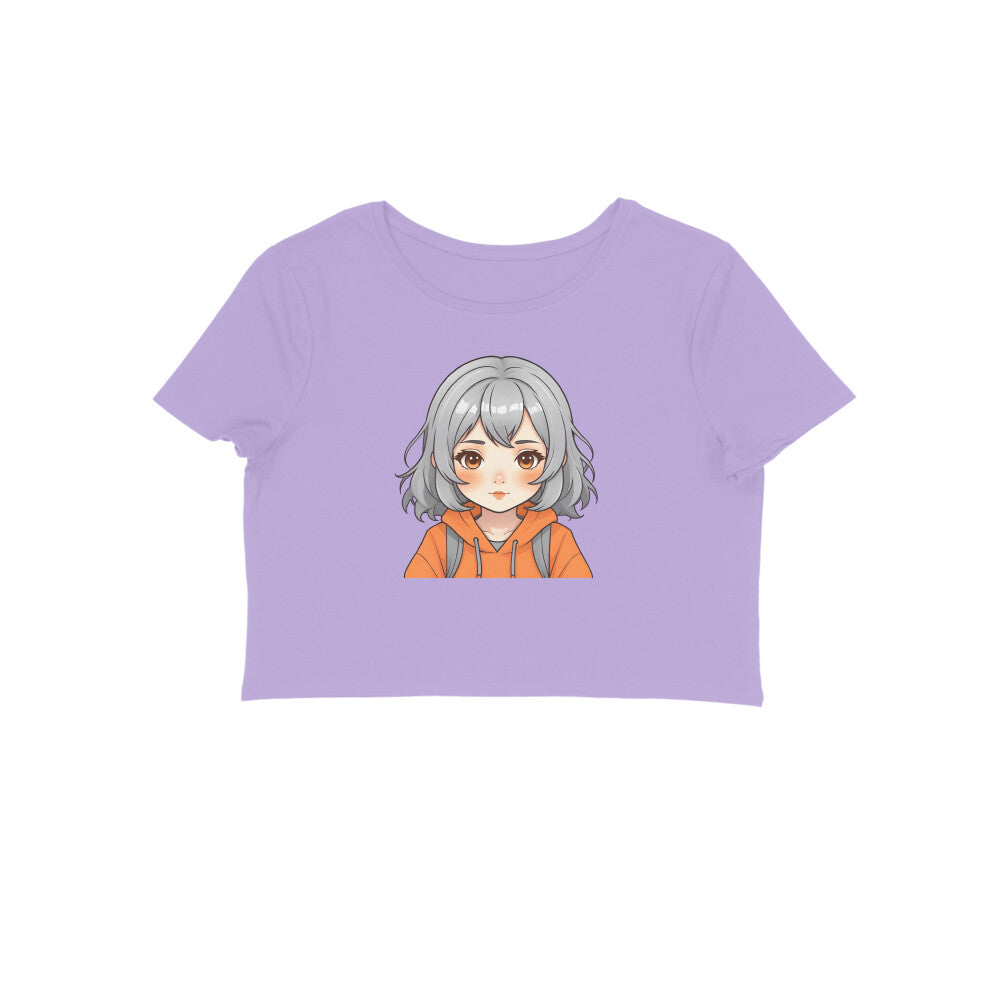 Cute Anime Girl, Women's Crop Top