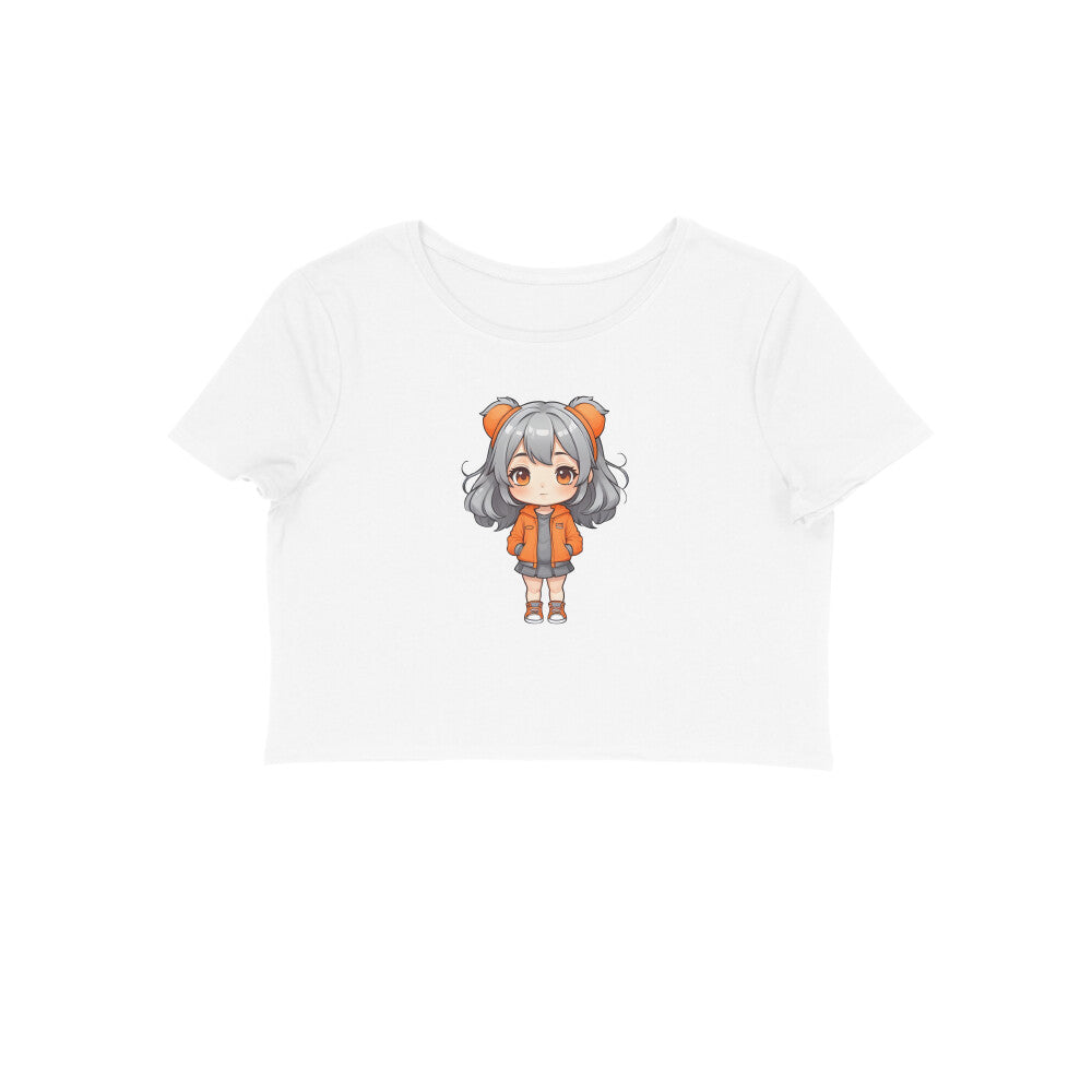 Cute Anime Girl, Women's Crop Top