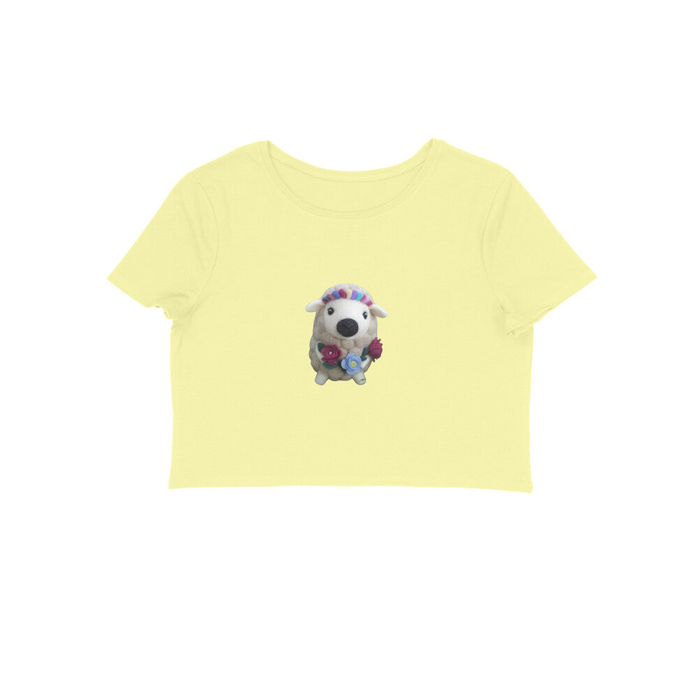 Cute Lamb, Women's Crop Top