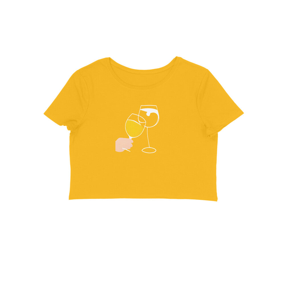 Wine Glasses, Women's Crop Top