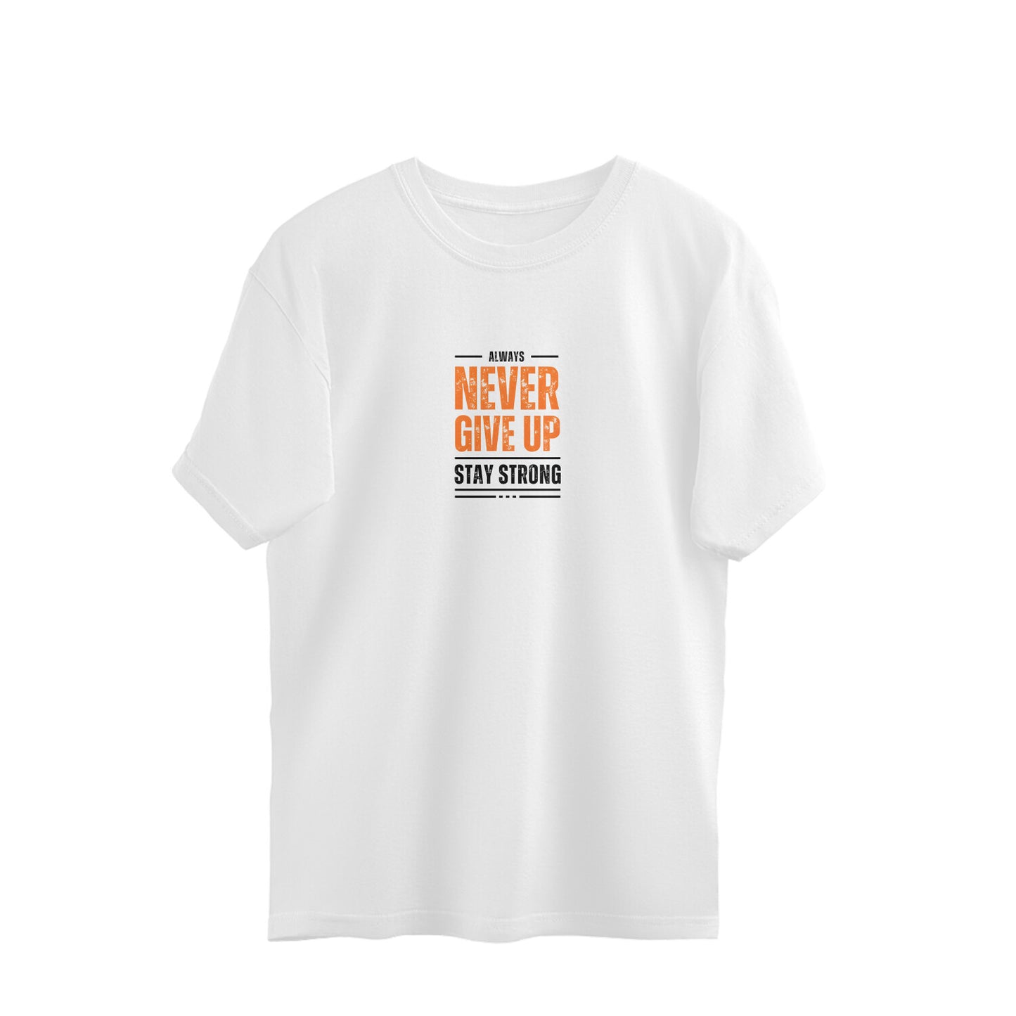 Never Give Up, Women's Oversized T-Shirt