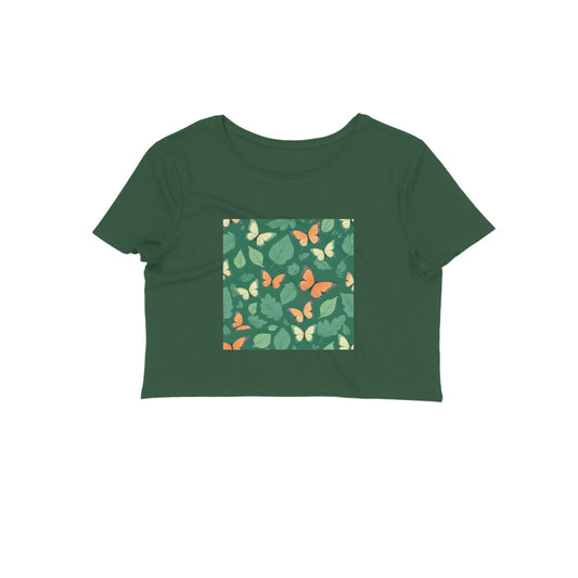 Butterfly, Women's Crop Top