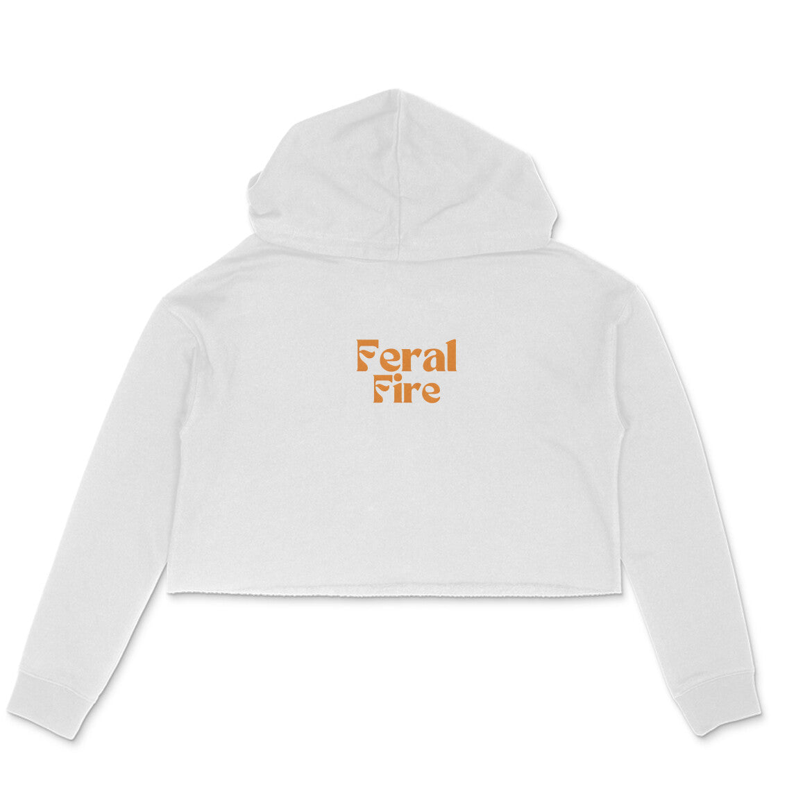 Feral Fire, Women's Crop Hoodie