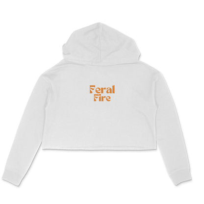 Feral Fire, Women's Crop Hoodie